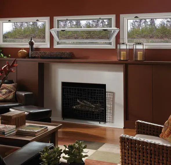 basement hopper windows in a living room